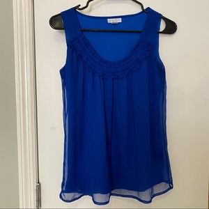 New York & Company royal blue tank top blouse